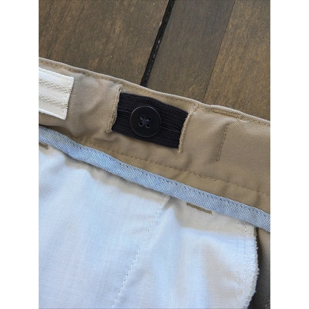 Lands' End Performance Chino Shorts Boys Size‎ 14 Khaki Tan Golf School Uniform